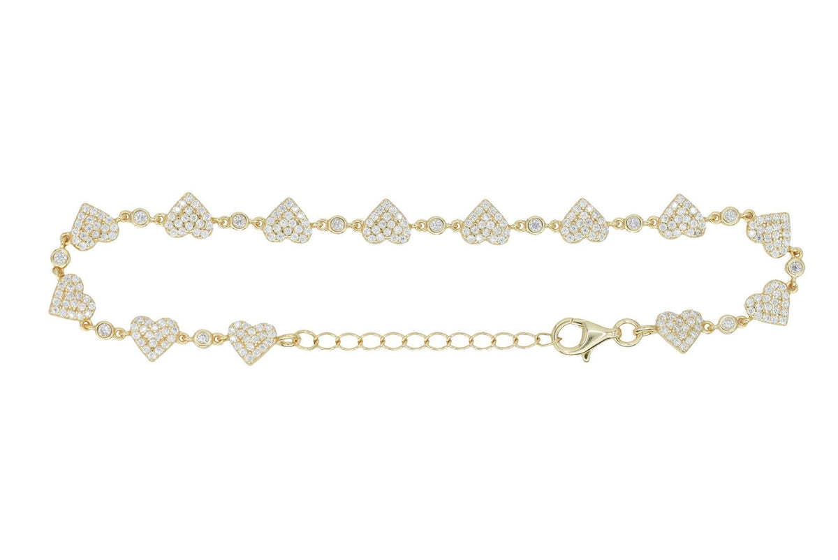 Round VVS Moissanite Diamond Heart Women Bracelet - Agoradiant