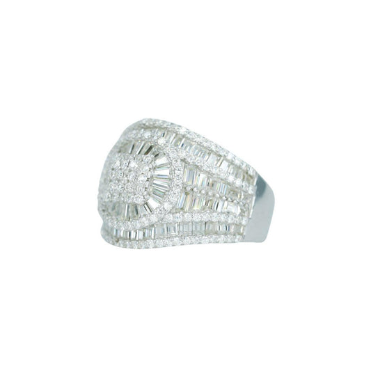 custom baguette and Round VVS Moissanite Diamond Ring - Agoradiant