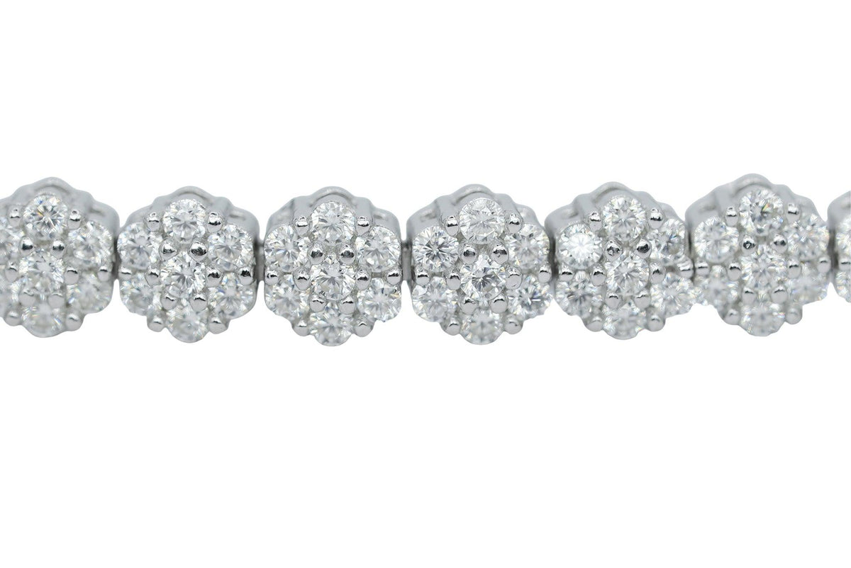 Round VVS Moissanite Diamond Flower Women Bracelet - Agoradiant