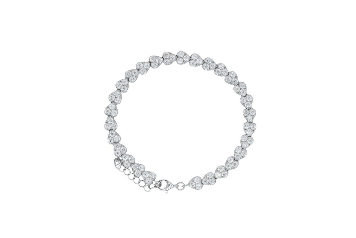 Round VVS Moissanite Diamond Heart Women Bracelet - Agoradiant