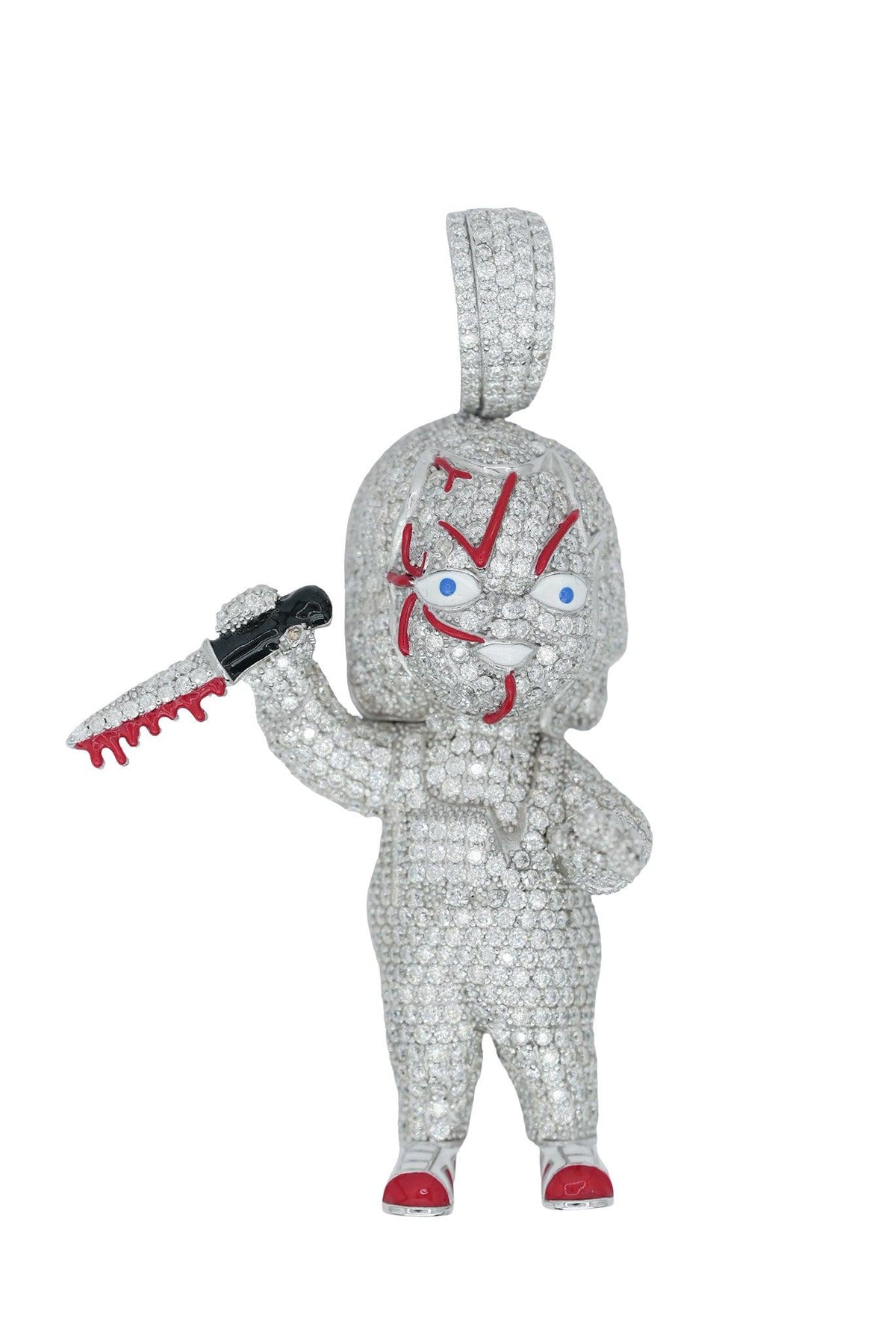 Round VVS Moissanite Diamond Large Chucky Pendant - Agoradiant