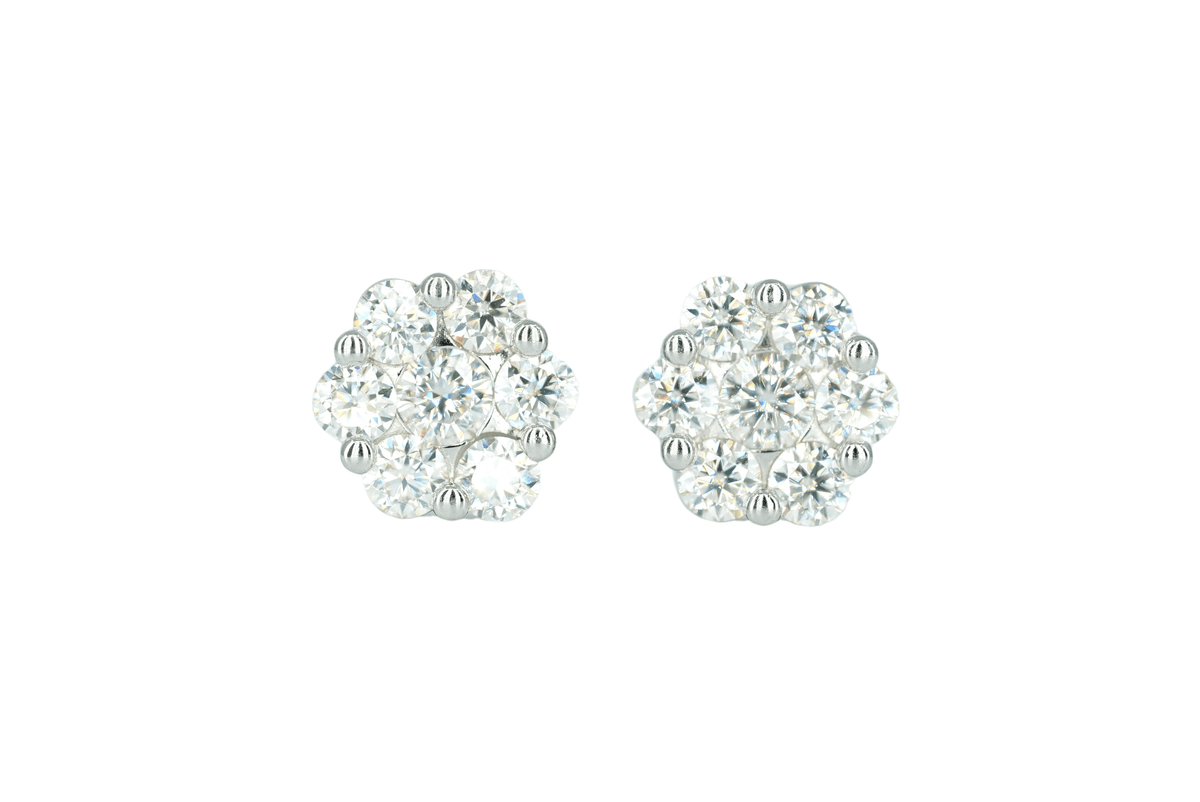 VVS Moissanite Flower Earring - Agoradiant