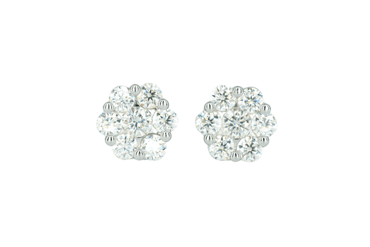 VVS Moissanite Flower Earring - Agoradiant