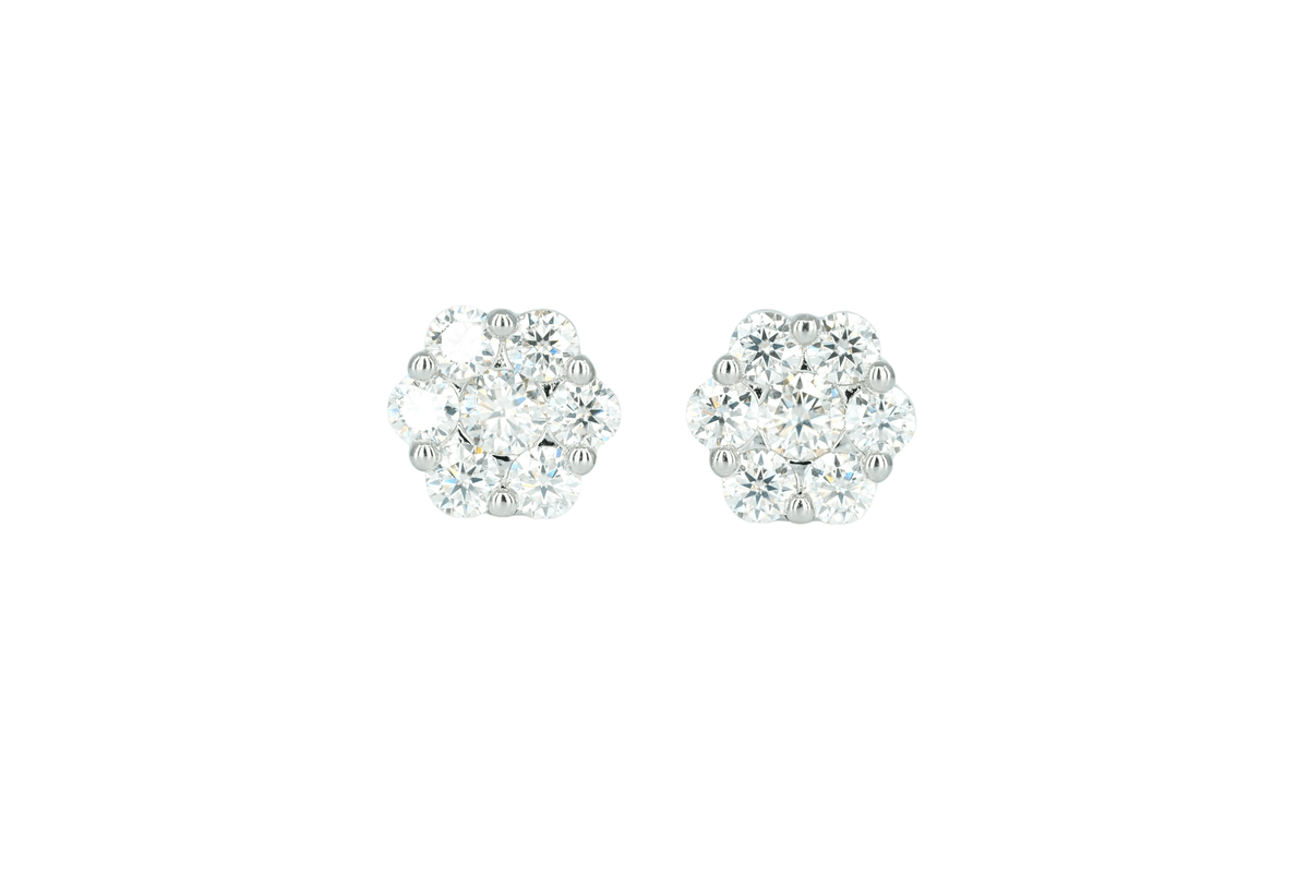 VVS Moissanite Flower Earring - Agoradiant