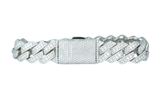 14 mm VVS Moissanite Diamond Cuban Bracelet - Agoradiant