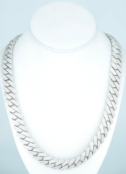 14mm VVS Moissanite Diamond Cuban Necklace - Agoradiant