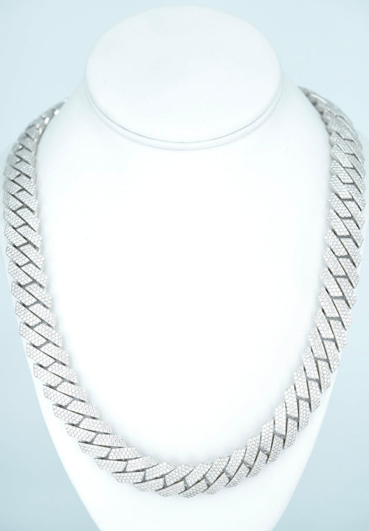 16mm VVS Moissanite Diamond Cuban Necklace - Agoradiant