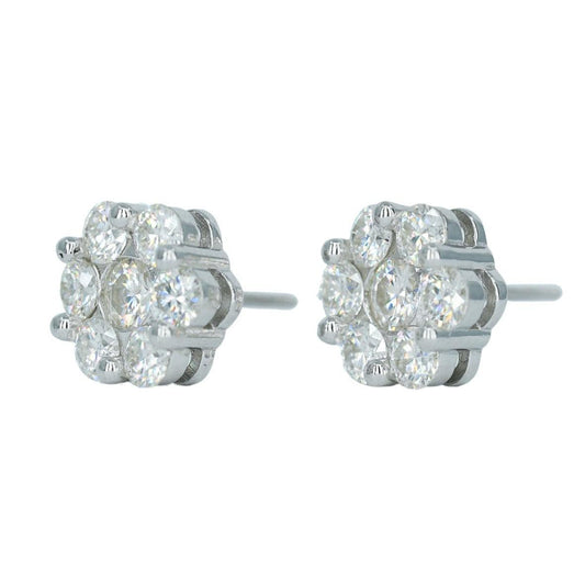 43020: Large White Flower Earring - Agoradiant