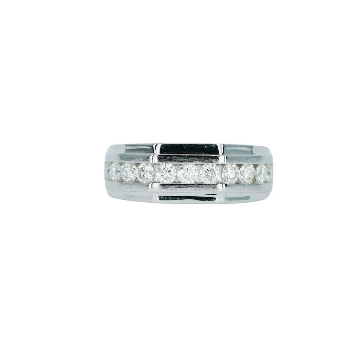 8A1G: Men Round VVS Moissanite Diamond Ring - Agoradiant