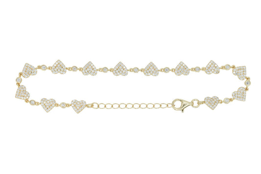 Round VVS Moissanite Diamond Heart Women Bracelet - Agoradiant