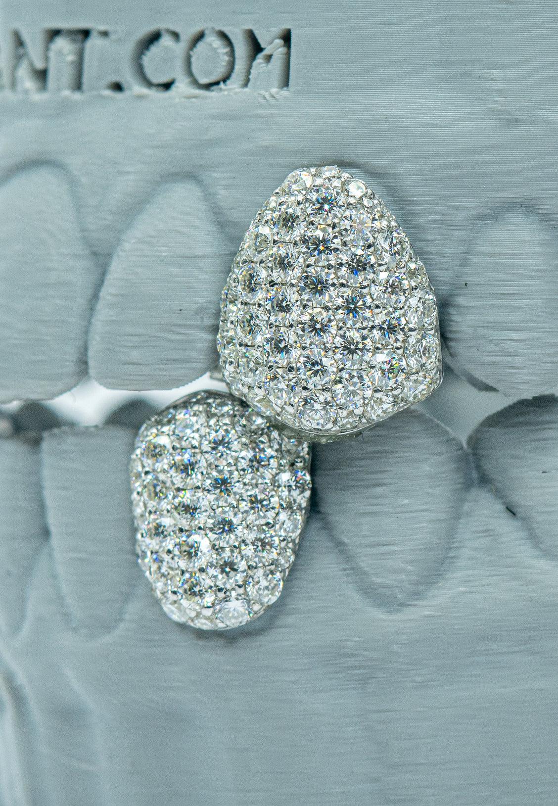 Fang With Back Bar VVS Moissanite Diamond Grillz - Agoradiant