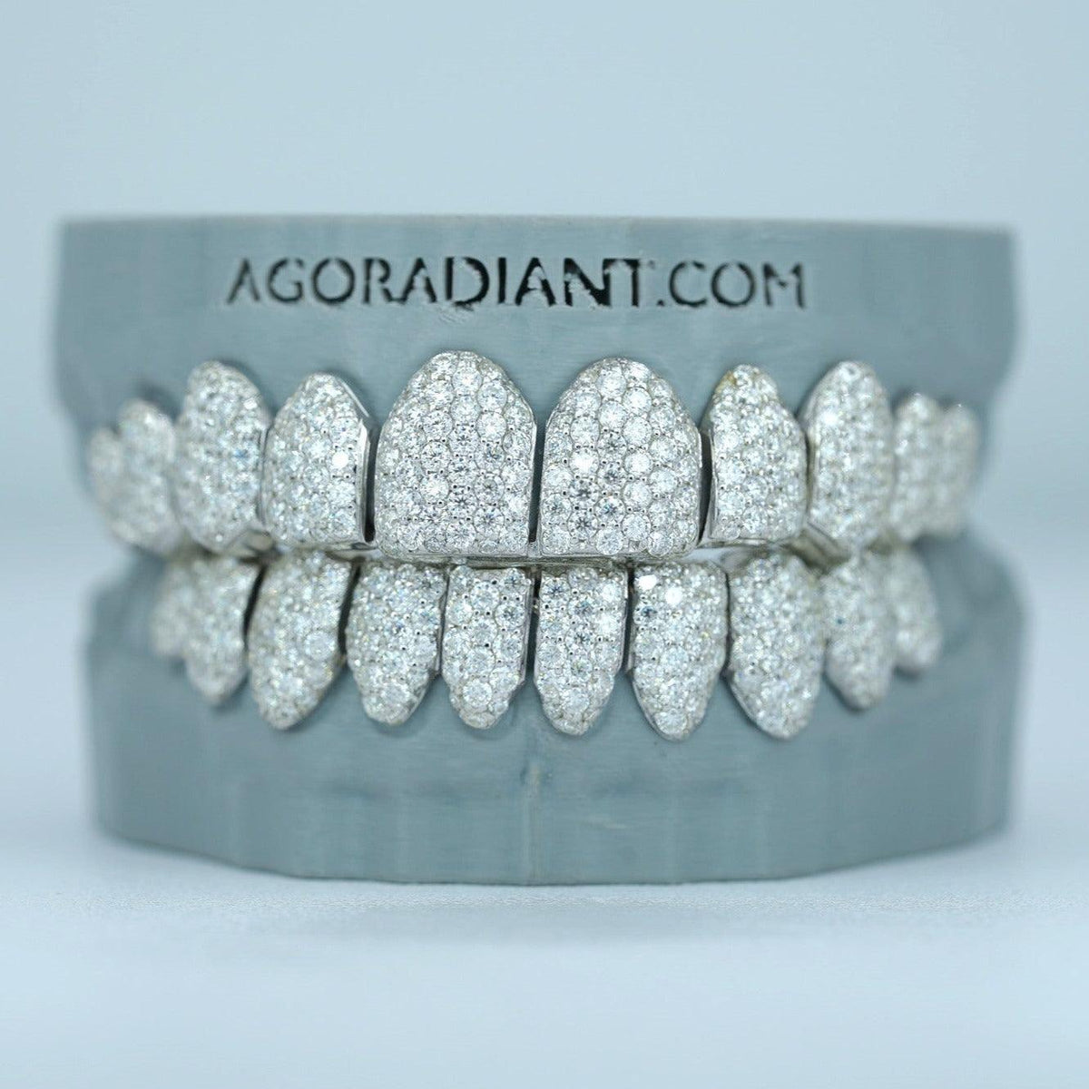 Full Bust Down VVS Moissanite Diamond Grillz Agoradiant