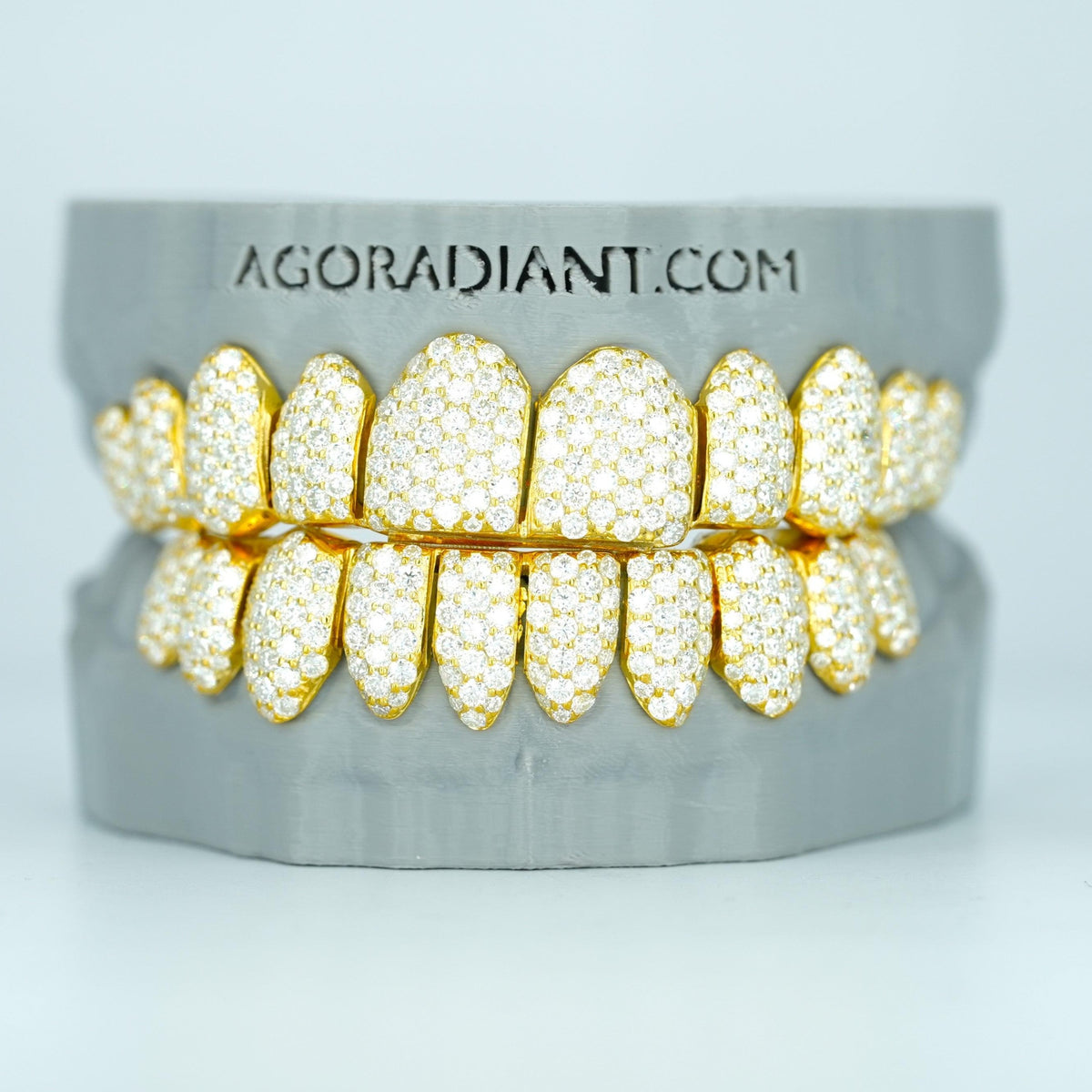 Full Bust Down VVS Moissanite Diamond Grillz Agoradiant