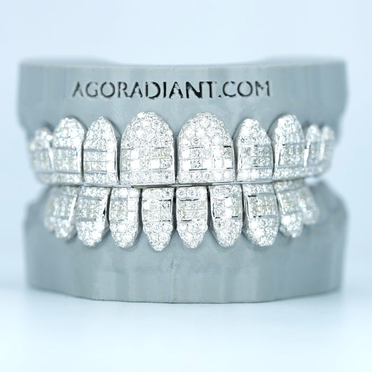 Hybrid VVS Moissanite Diamond Grillz - Agoradiant