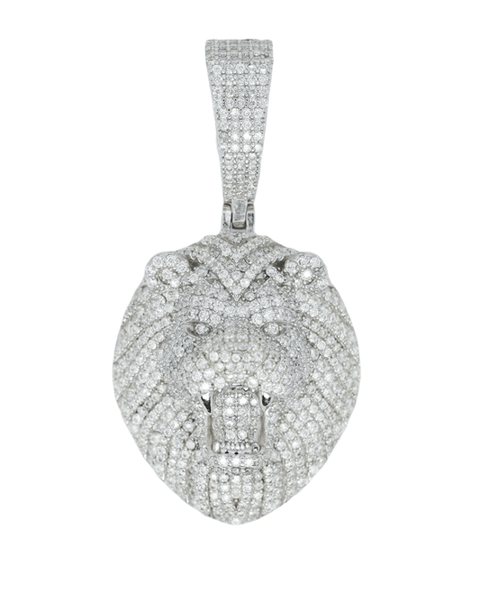 Moissanite Diamond Lion Pendant - Agoradiant