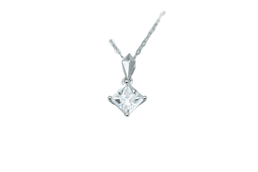 Princess Cut Necklaces 1ct VVS Moissanite - Agoradiant