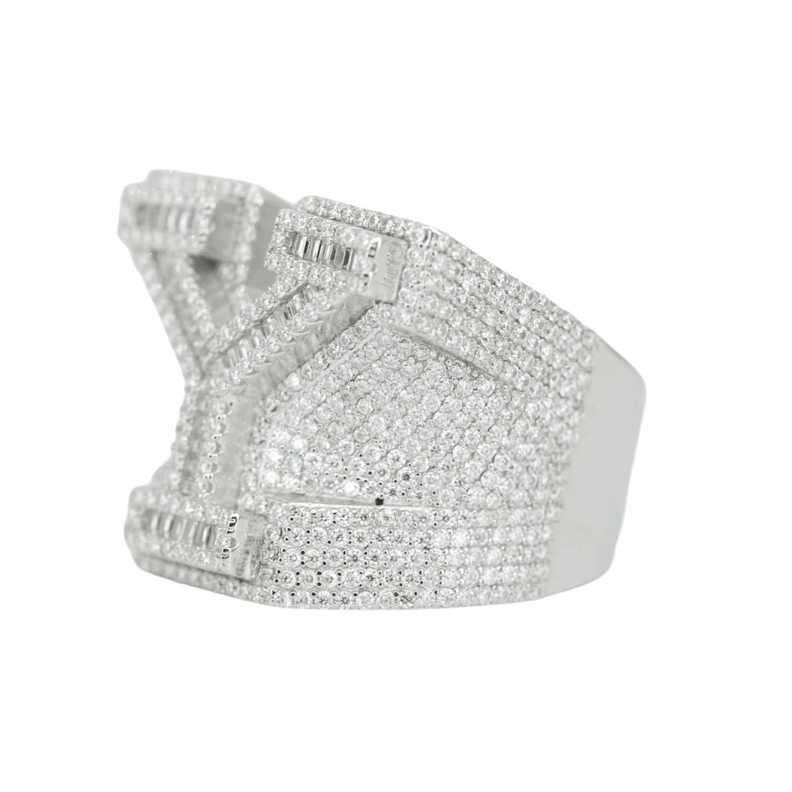 Round And Baguette Letter Y Ring - Agoradiant