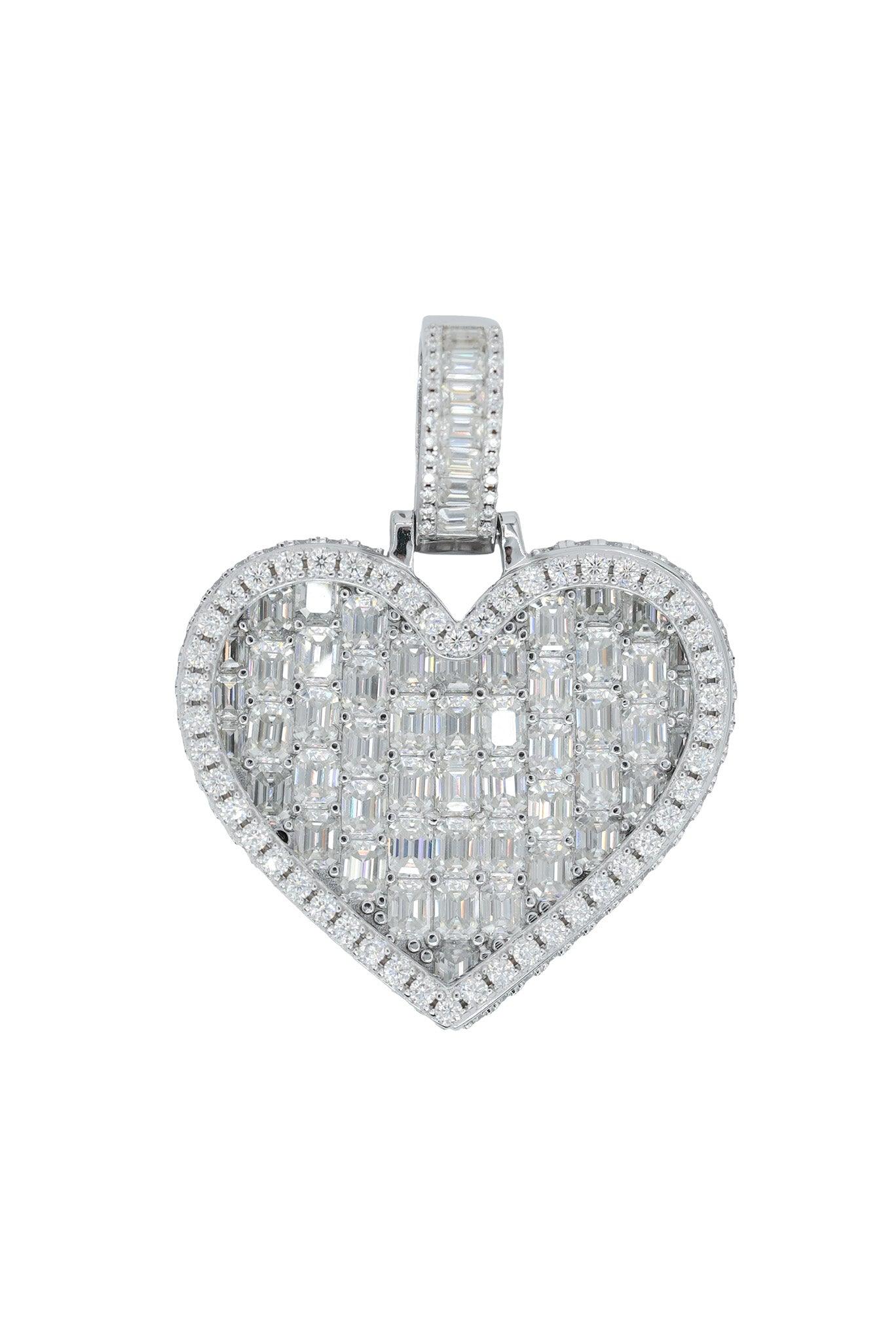 925 Argento Sterling Baguette Moissanite Uomo 3D Germogliato Croce 925 Argento Sterling Baguette Moissanite Uomo 3D Germogliato Croce
