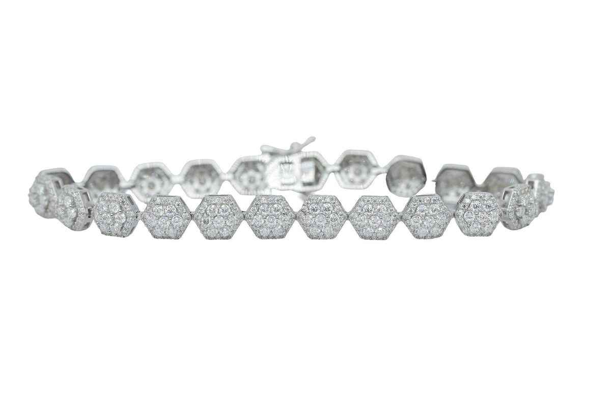 Round VVS Moissanite Diamond 2 Layer Flower Women Bracelet - Agoradiant