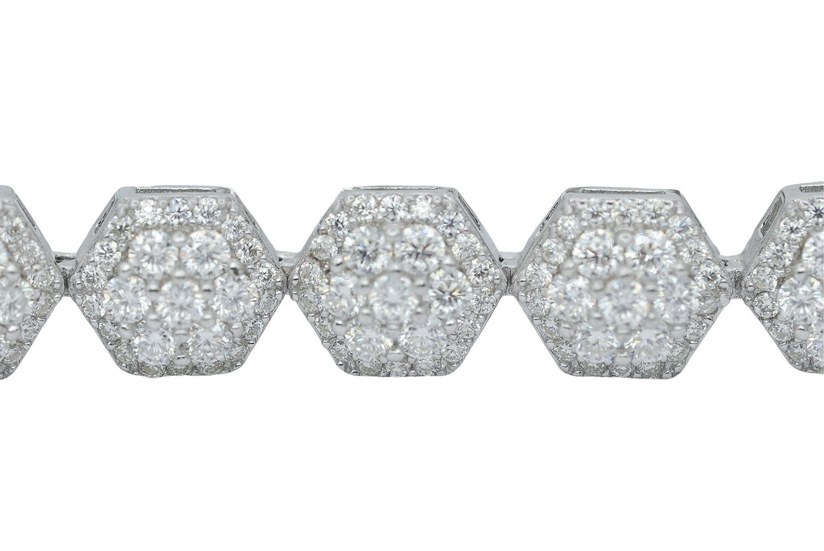 Round VVS Moissanite Diamond 2 Layer Flower Women Bracelet - Agoradiant