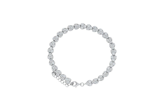 Round VVS Moissanite Diamond Heart Women Bracelet - Agoradiant