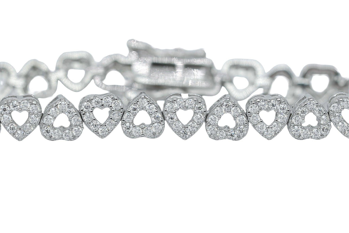 Round VVS Moissanite Diamond Heart Women Bracelet - Agoradiant