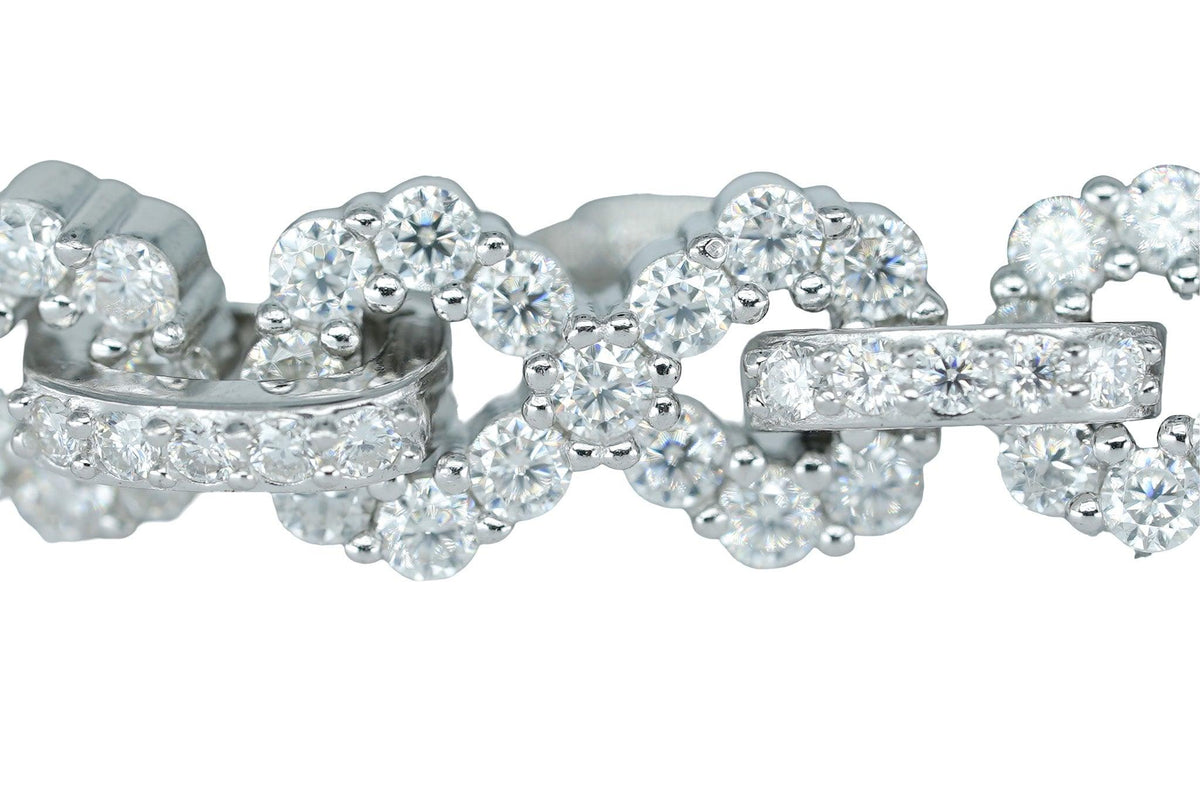 Round VVS Moissanite Diamond Infinity Bracelet - Agoradiant