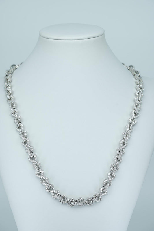 Round VVS Moissanite Diamond Infinity Necklace - Agoradiant