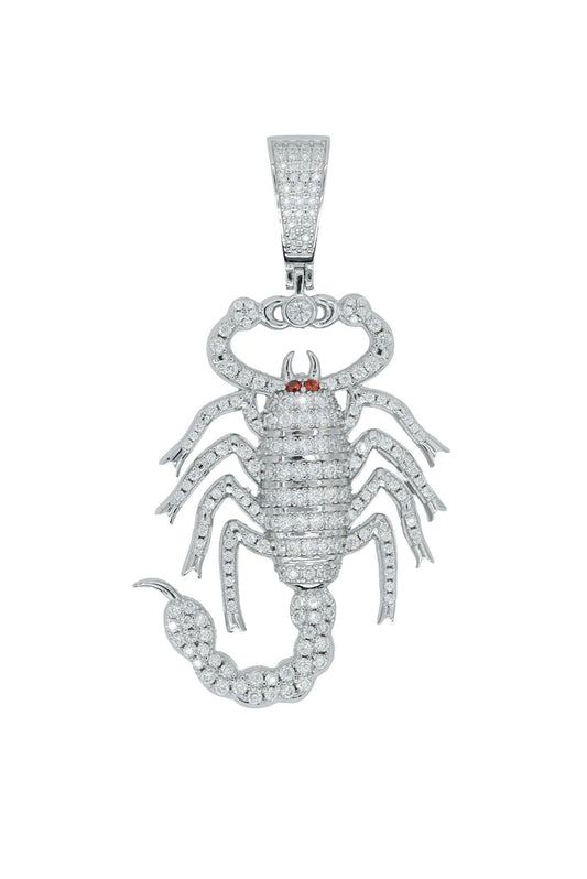 Round VVS Moissanite Diamond Scorpion Pendant - Agoradiant