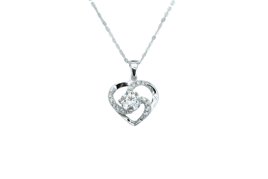 Unstoppable Love Necklaces 1.5ct tw Round VVS Moissanite - Agoradiant