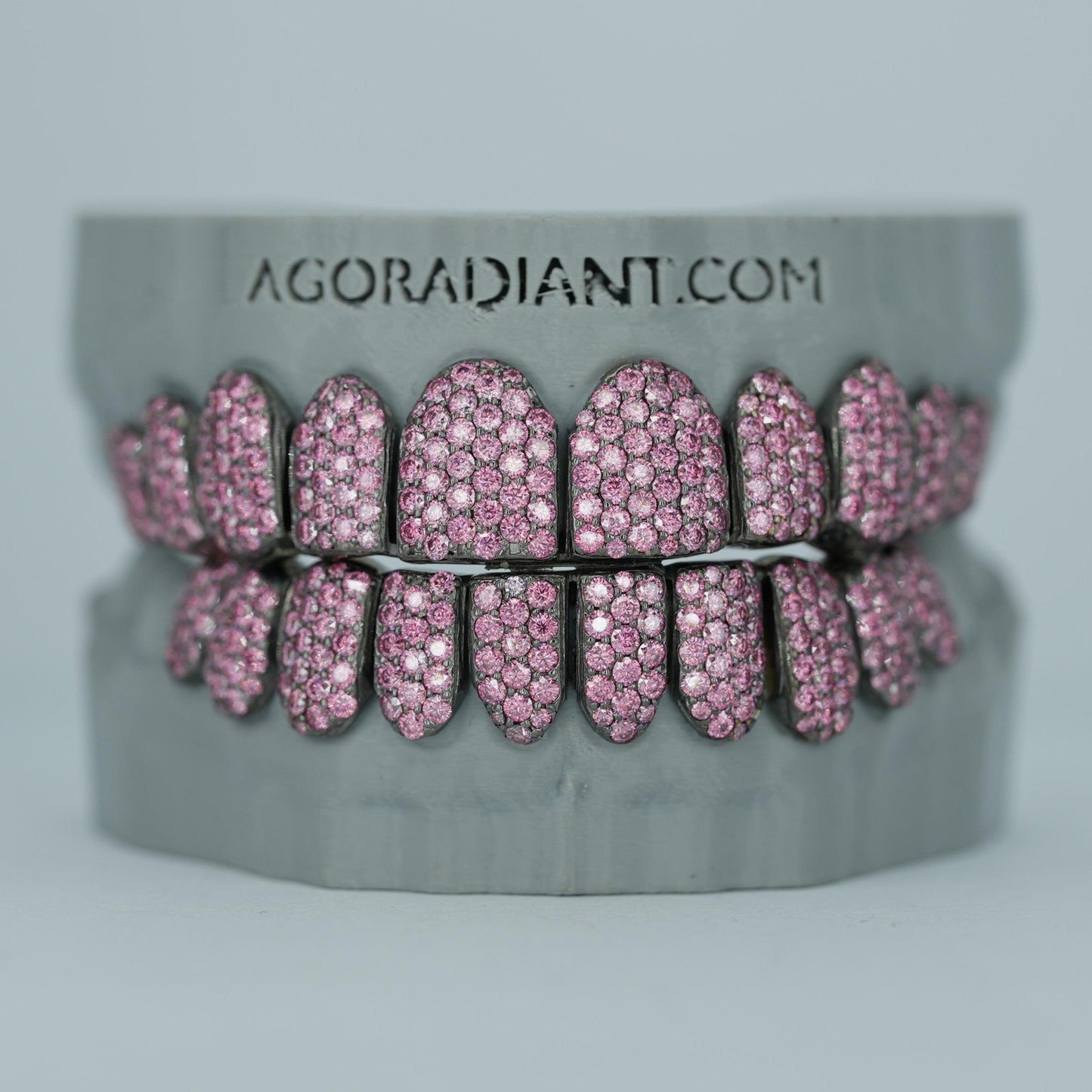 Valentine Pink VVS Moissanite Diamond Grillz - Agoradiant
