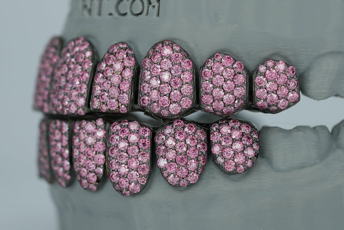 Valentine Pink VVS Moissanite Diamond Grillz - Agoradiant