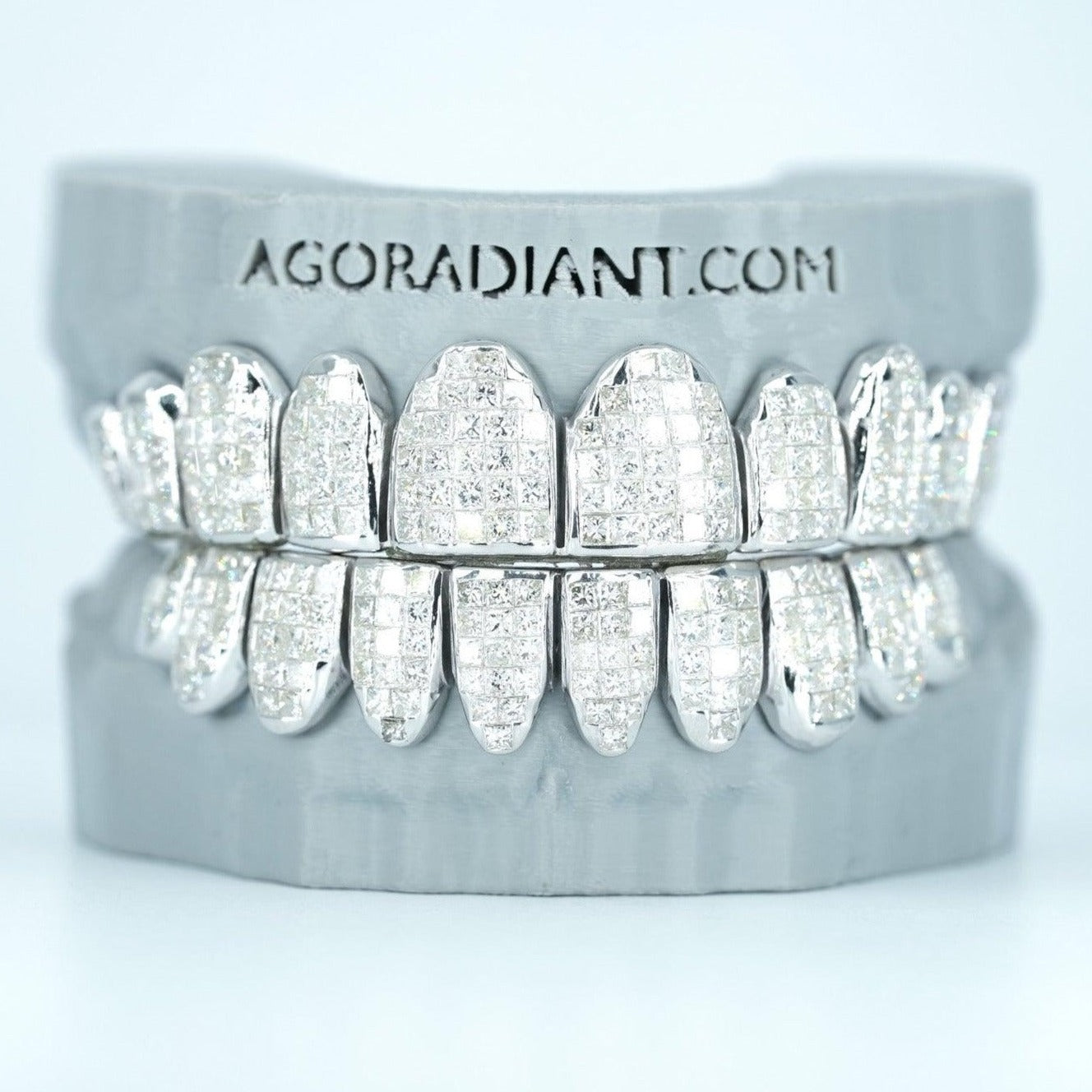 VVS Lab Diamond Princess Cut Invisible Grillz - Agoradiant
